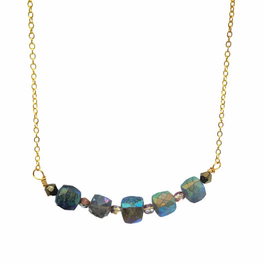 Labradorite Bar Necklace