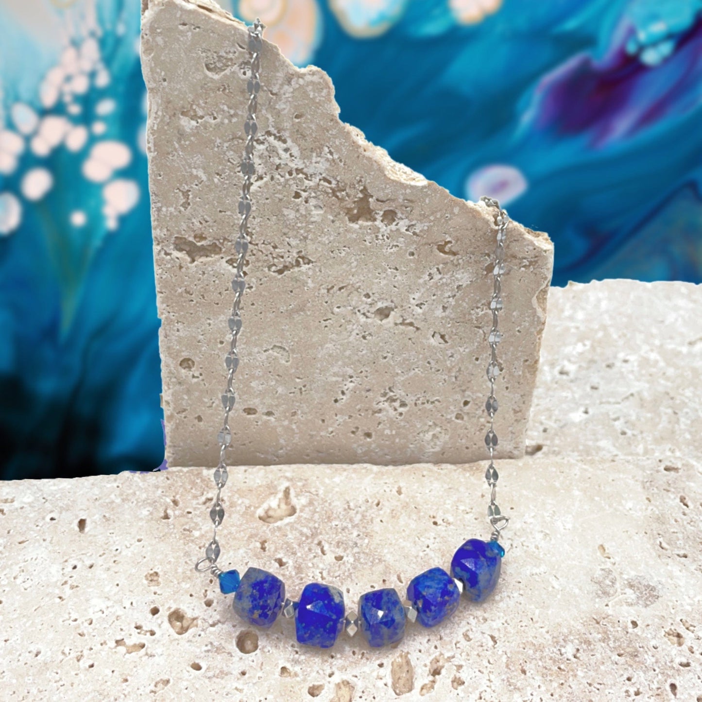 Lapis Lazuli Minimalist Necklace