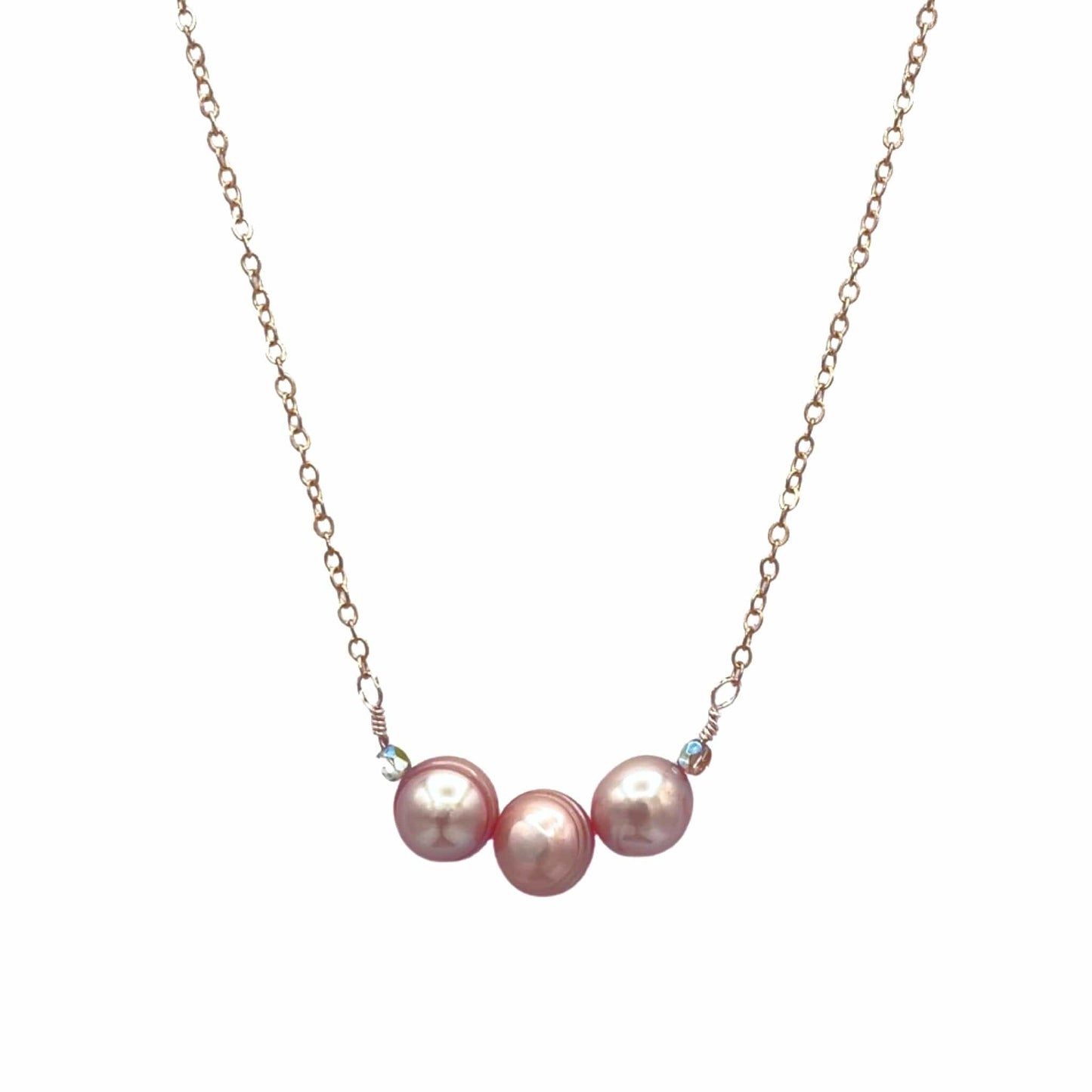 Pink Freshwater Pearl Minimalist Necklace