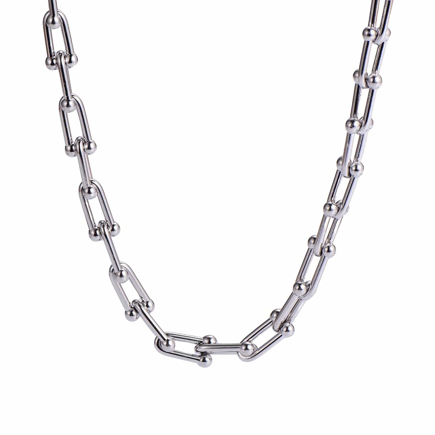 Stainless Steel Unique “U Link” Necklace